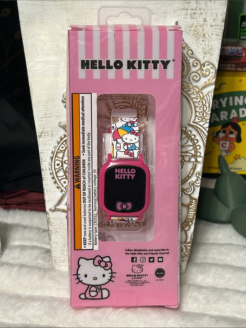 Hello Kitty Pink Kids Digital Watch with Character Band